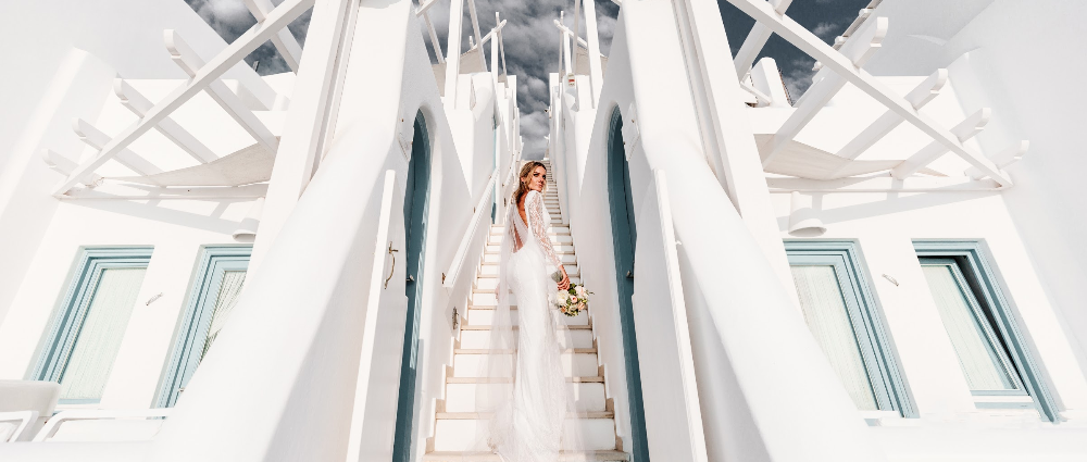 Фото дня: невеста на Санторини