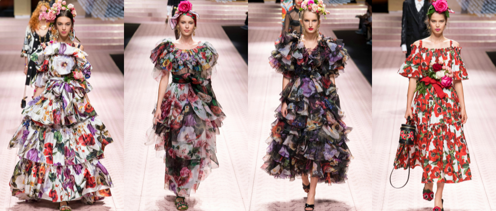 Новая коллекция Dolce&Gabbana: цветочные принты и Моника Беллуччи на показе