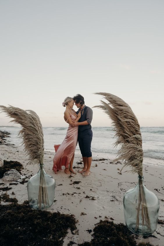 Malin Akerman's Boho Beach Wedding in Tulum, Mexico | Brides