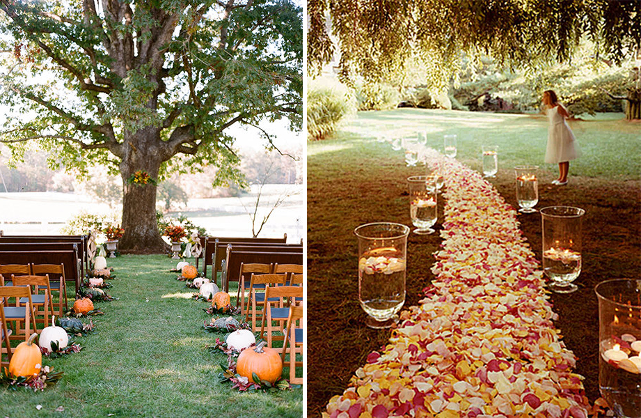 Осенний свадебный декор