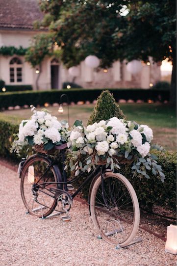 how about a vintage bike for your ceremony entrance...or even to decorate your wedding reception- it will make for great photographs.