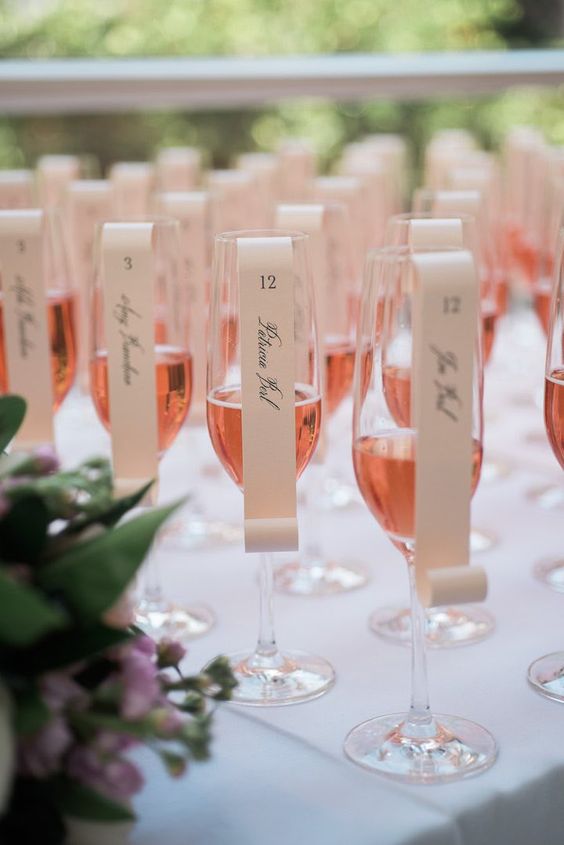 Featured Photographer: Eli Turner Studios; Wedding reception place card idea.