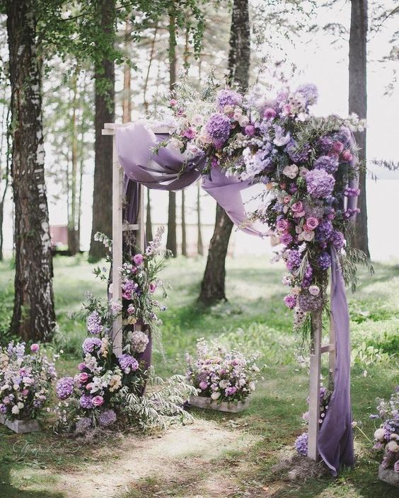 lavender wedding details