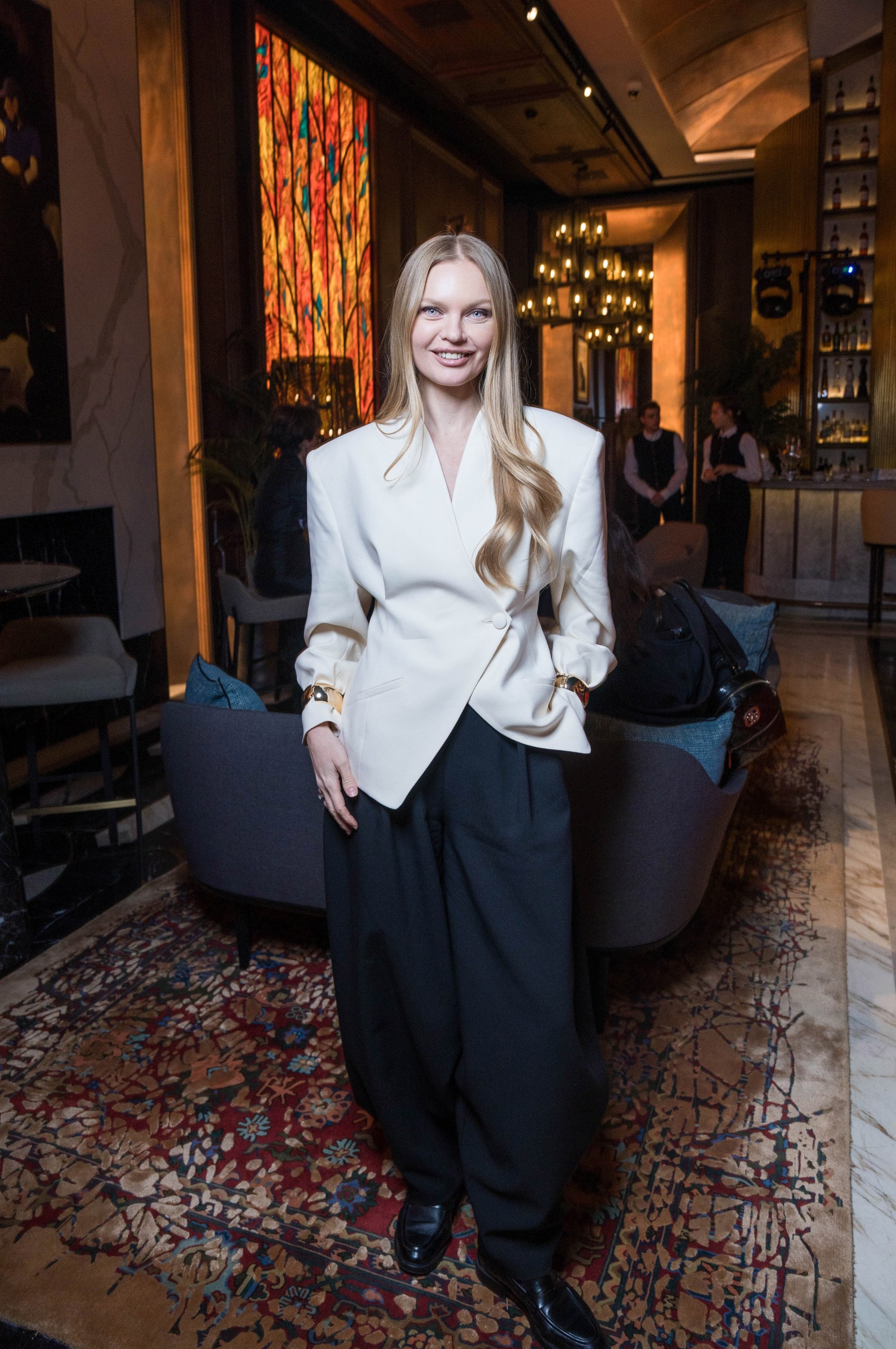 Елена Кулецкая на вечере в честь открытия бутика Lise Charmel в ГУМе